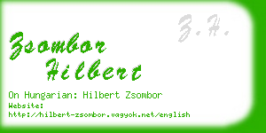 zsombor hilbert business card